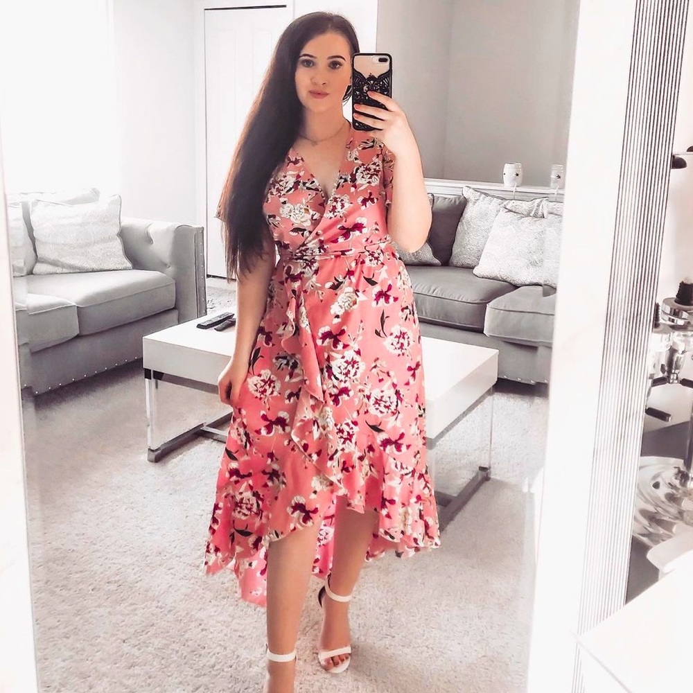 Pink Floral Summer Dress